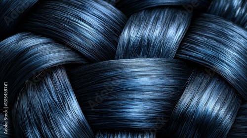 Woven strands create a textured, interwoven, almost fabric-like background photo