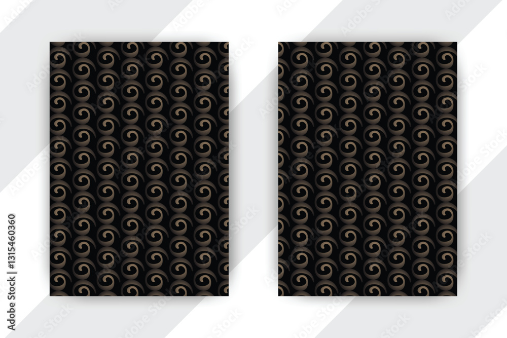 Elegant swirl pattern phone wallpaper design on white background