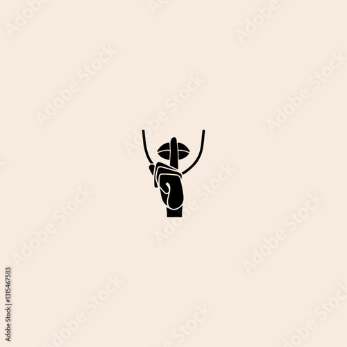 Silence icon flat vector design.