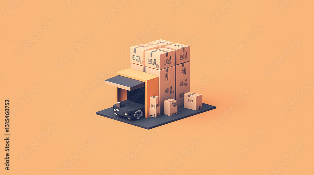 Naklejka premium Regular Service Package Flat illustration