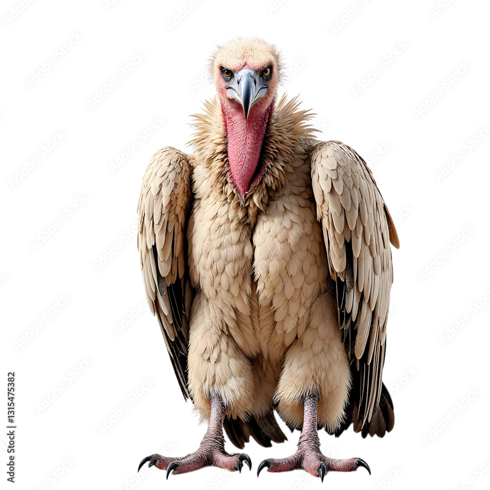 Obraz premium A Detailed Portrait of a Majestic Cinereous Vulture