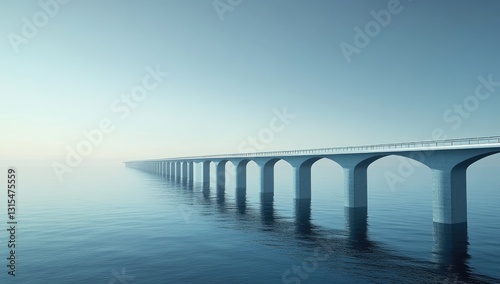 Wallpaper Mural Misty Bridge Over Calm Water Torontodigital.ca