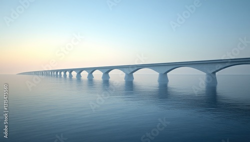 Wallpaper Mural Misty Sunrise Bridge Over Water Torontodigital.ca