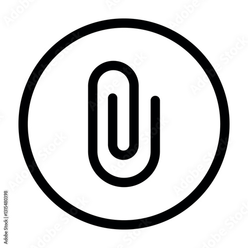 attached link file icon, attachment , document, office paper clip icon symbol - attach link sign button. color set. black, blue, white. vector icons.