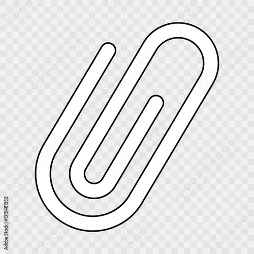 link icon, paperclip icon. attached link file, internet web page URL, attachment , document, office paper clip icon symbol. Color set. black, blue, white. vector icons. transparent backgroun
