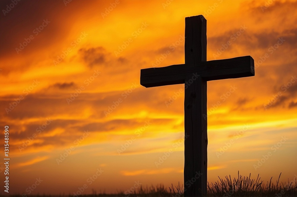 cross at sunset cross at sunset