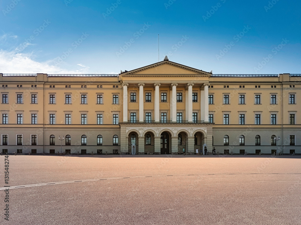 Fototapeta premium The Royal Palace in Oslo, the Official Residence of the Norwegian Royal Family
