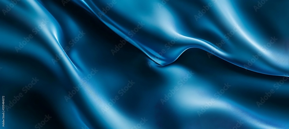 Fototapeta premium A Deep Indigo to Midnight Blue Backdrop with a Soft Glow, Creating a Smooth and Dreamy Gradient Effect