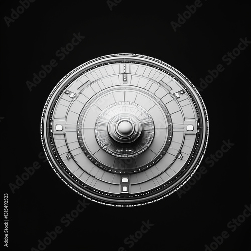 Spiral pattern spaceship like a clock