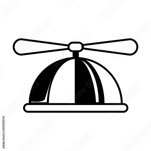 Propeller Hat Icon: Fun and Whimsical Beanie Cap with Spinning Top