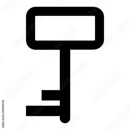 Key Icon: Minimal Security Symbol for Access, Lock, and Protection