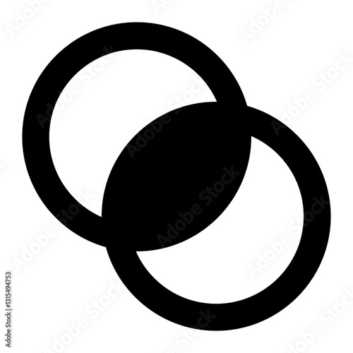 Intersection, overlap icon