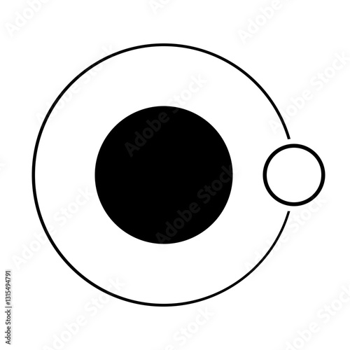 Moon's orbit around the Earth icon