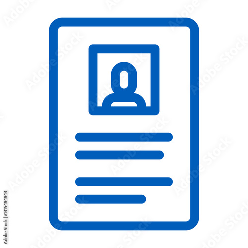 A Simple Profile Showcasing Personal Details, A Clean Blue Outline Design With A Minimalist Headshot