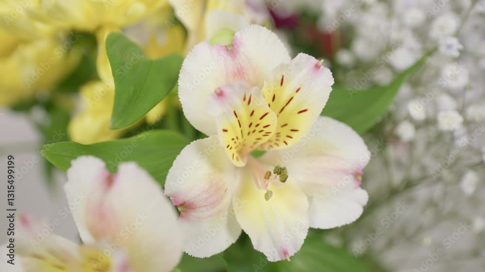 A Beautiful Arrangement of Alstroemeria Flowers, Showcasing Their Artistry and Beauty A Beautiful Arrangement of Alstroemeria Flowers, Showcasing Their Artistry and Beauty