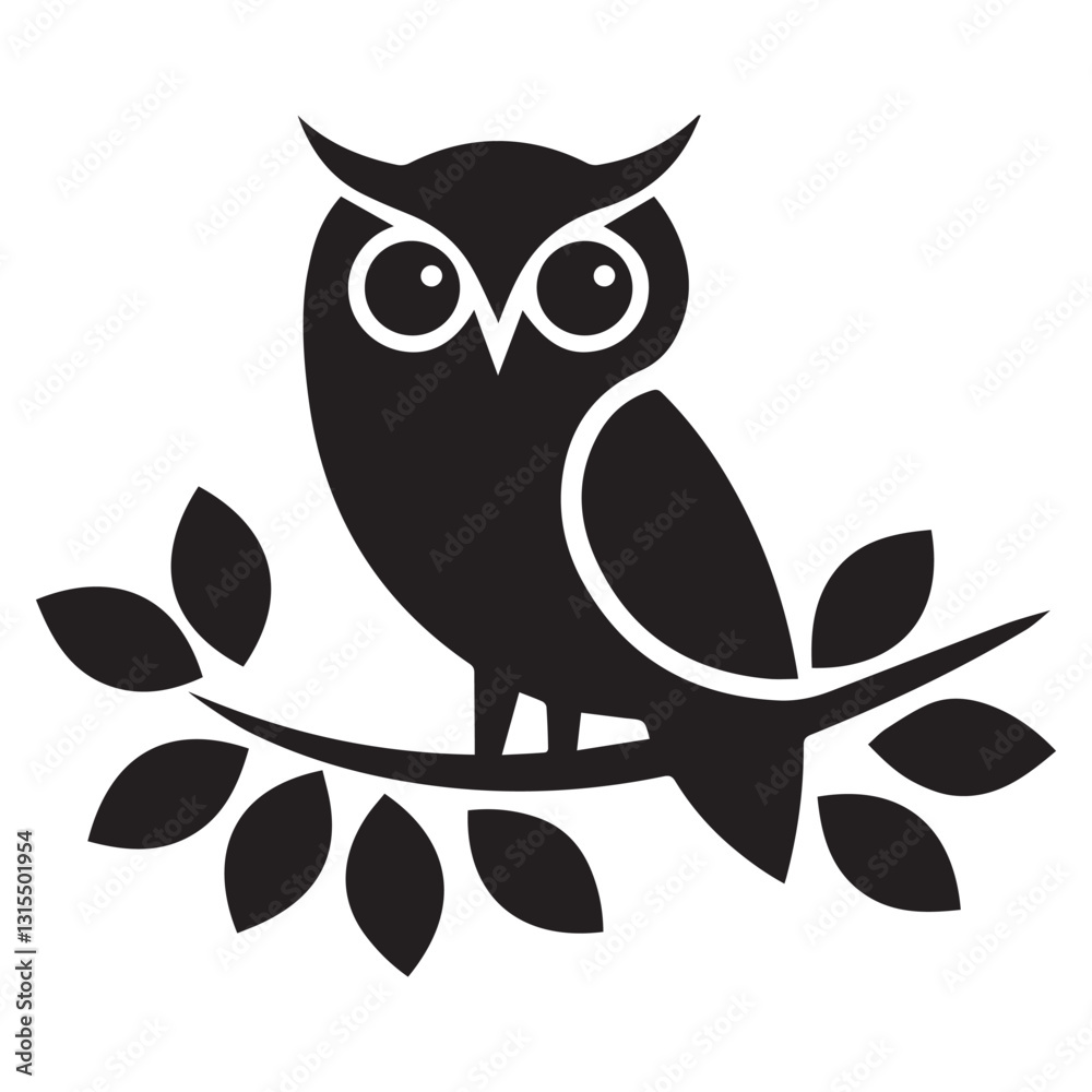 Fototapeta premium owl sitting on branch