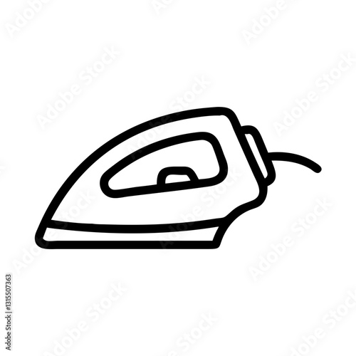Clothes iron icon featuring sleek design, household utility concept
