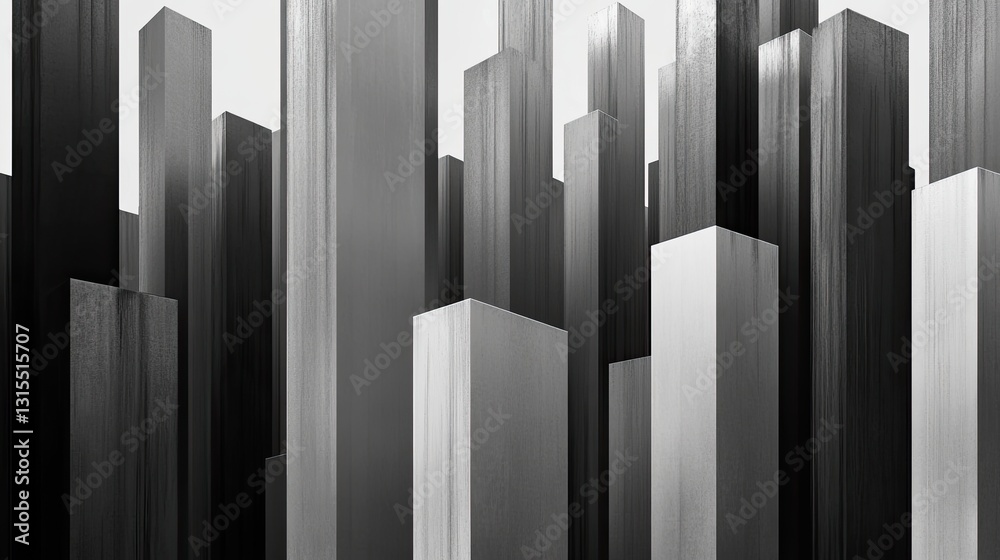 Obraz premium Abstract cityscape of tall blocks