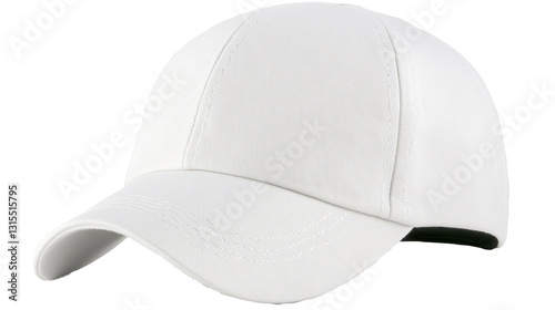 White Baseball Cap Mockup, Isolated, Blank, Customizable, Apparel Design