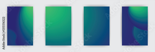 Free Download Teal gradient mobile app banners, white background, website design - GFXLoad