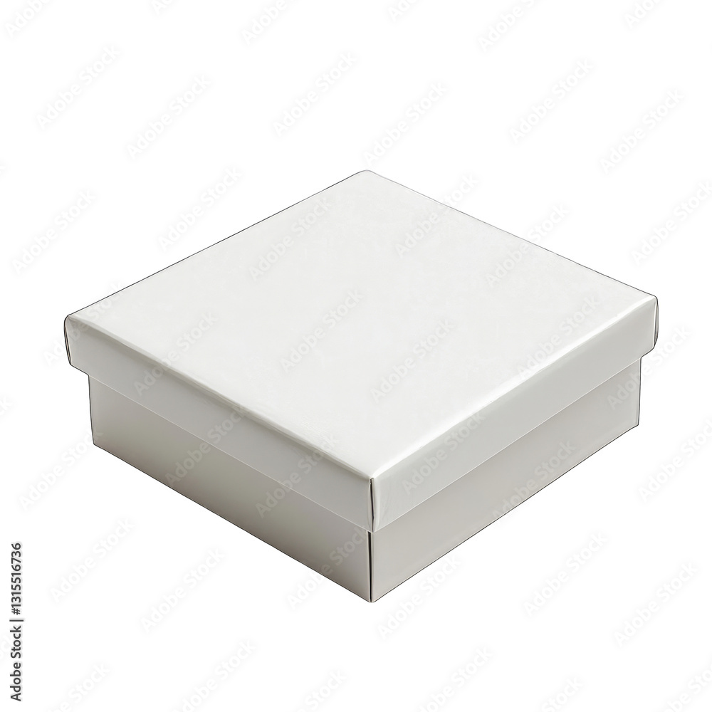 White Gift Box Isolated On White Background With Clean Edges And White Gift Box Isolated On White Background With Clean Edges And