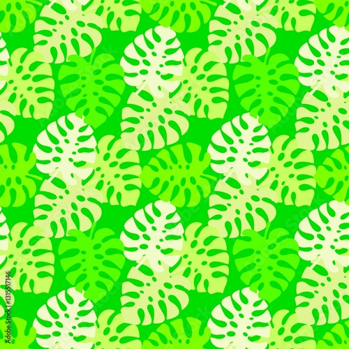 Summer palm leaves seamless flora pattern for wrapping paper and fabrics and linens and kids clothes print