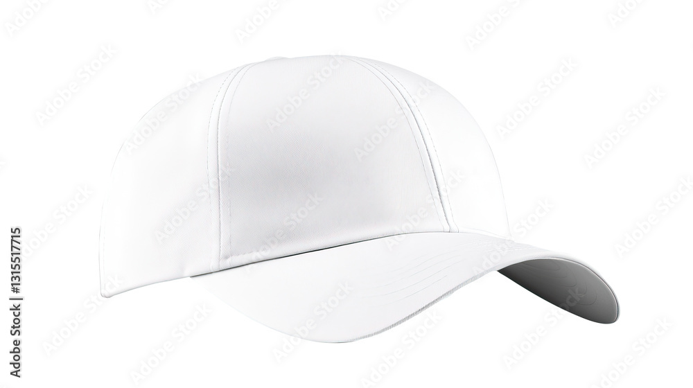 White baseball cap, studio shot, mockup, apparel design White baseball cap, studio shot, mockup, apparel design