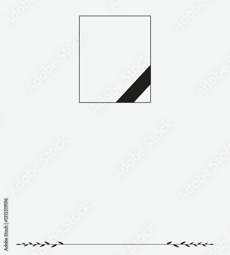 Funeral Announcement Invitation Illustration with Text Box