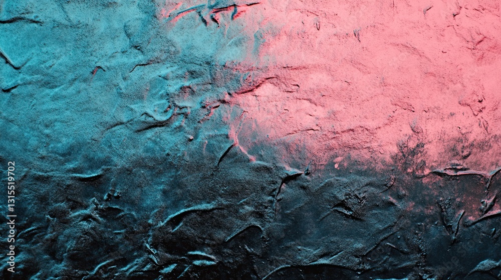 Fototapeta premium Teal and Pink Textured Abstract Background