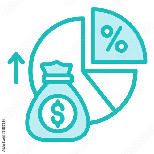 Profit Margin  Icon Element For Design
