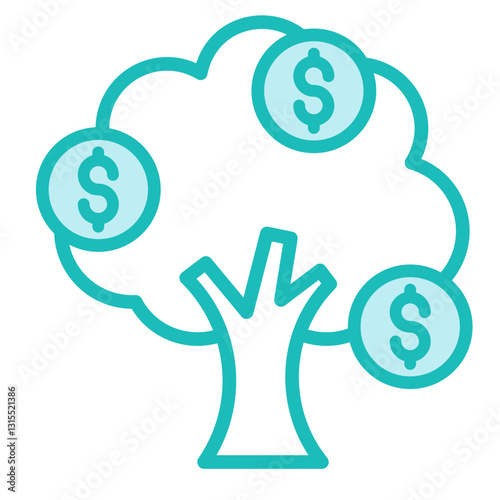 Prosperity Tree  Icon Element For Design