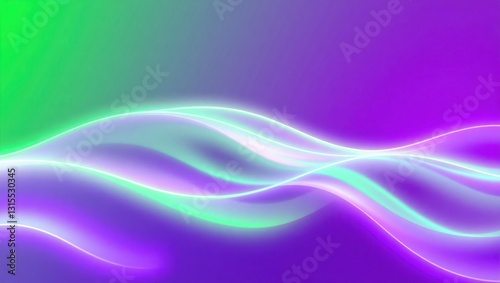 Abstract vibrant neon wavy lines gradient