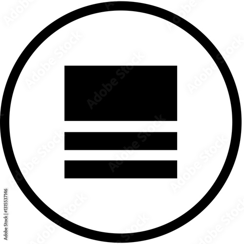A Minimalist Black And White Logo Representing Organized Data Storage In A Simple Circle Frame