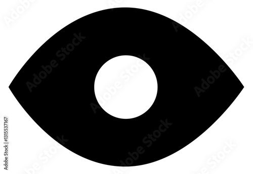 The Watchful Eye, A Minimalist Black And White Symbol Of Vigilance And Observation, Conveying A Sense Of Mystery And Intrigue Through Stark Contrast
