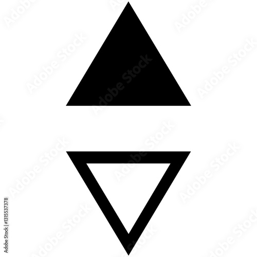 Balanced Opposites, A Minimalist Black And White Design Symbolizing Duality, Showcasing Contrasting Shapes In Stark Simplicity With Bold Lines And A Striking Composition