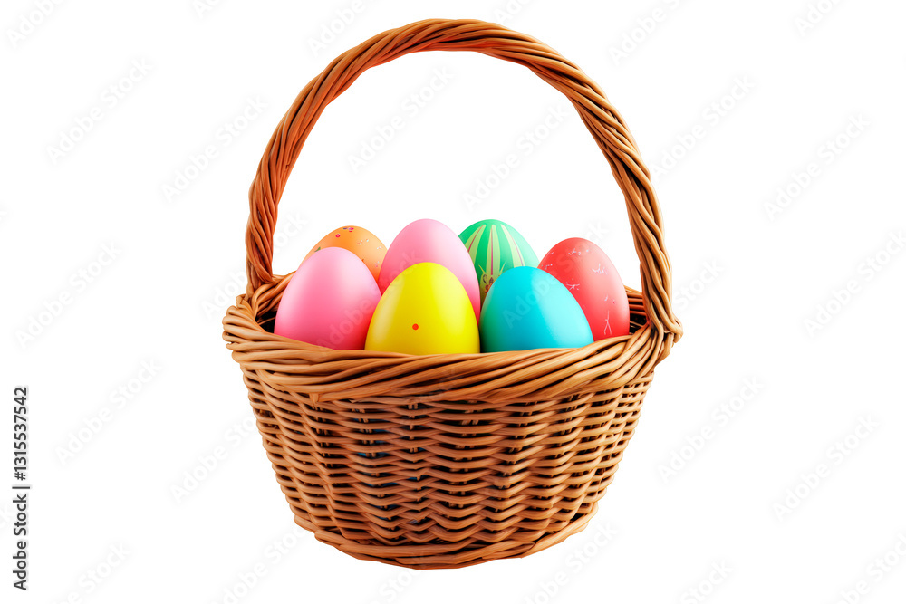 Easter eggs basket patterns tin traditional isolated on transparent background Easter eggs basket patterns tin traditional isolated on transparent background