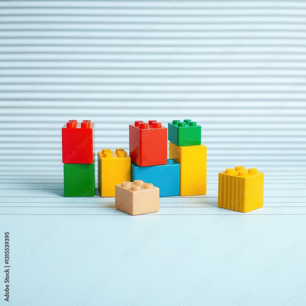 Obraz premium Geometric Blocks on Dynamic Line Design