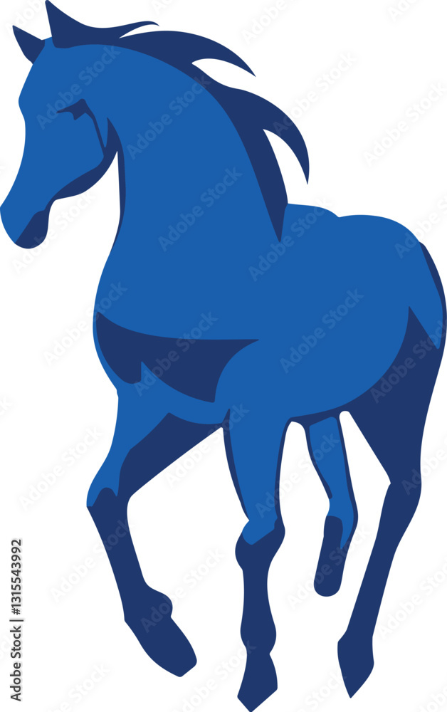 Obraz premium horse logo silhouette, race symbol illustration design