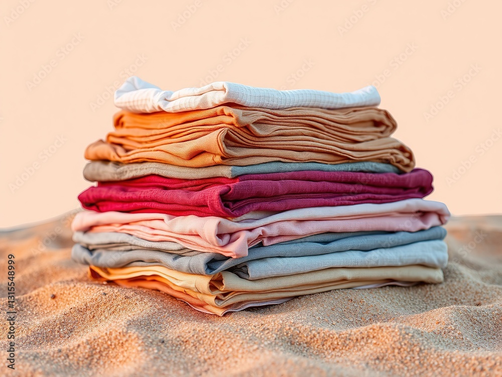 Vertical Rag Stack with Soft Ripple & Sandy Texture Vertical Rag Stack with Soft Ripple & Sandy Texture