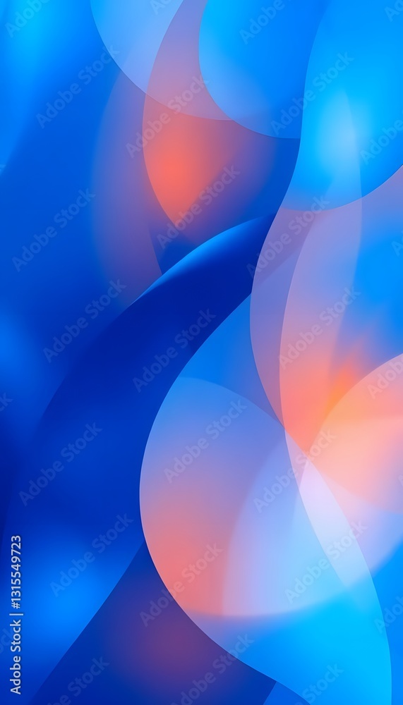 Abstract Blue and Orange Light Curves Abstract Blue and Orange Light Curves