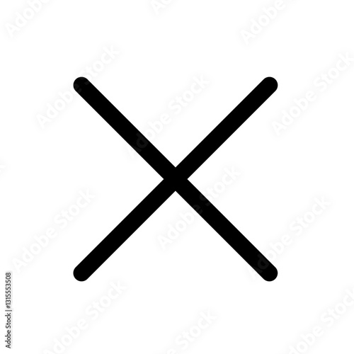 A Bold Black X Symbol Conveys A Decisive Rejection Or Cancellation, Simple Yet Impactful In Its Stark Design