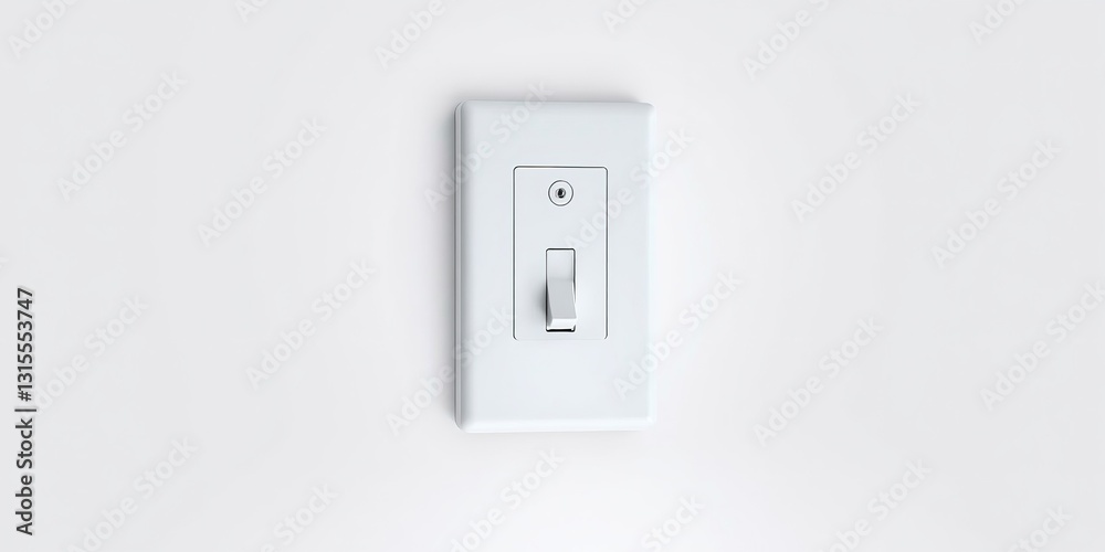 Close-up of a Light Switch, Studio Shot Close-up of a Light Switch, Studio Shot