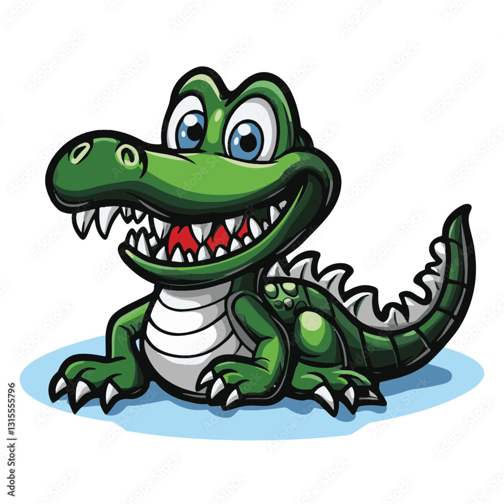 Fototapeta premium Crocodile Simple Vector Logo
