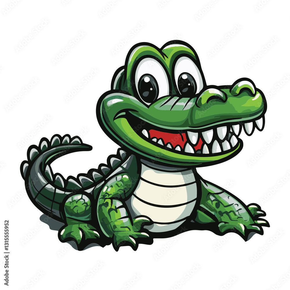 Fototapeta premium Crocodile Simple Vector Logo