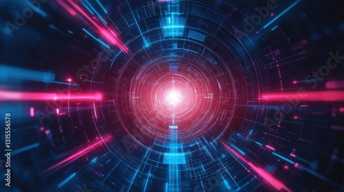 Wallpaper Mural Digital Shield Concept with Bright Light and Security Focus Torontodigital.ca