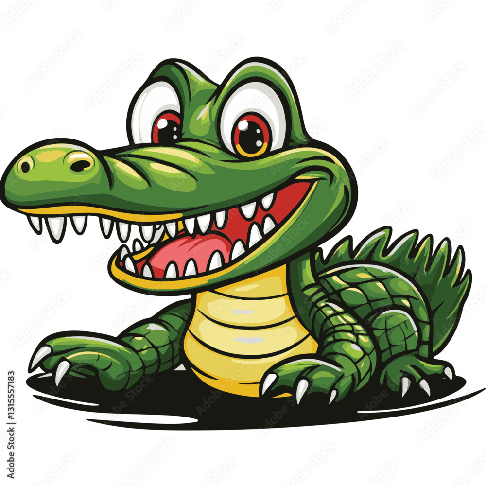 Fototapeta premium Crocodile Simple Vector Logo