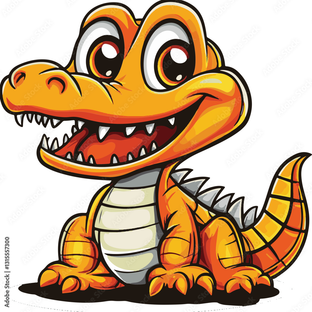 Fototapeta premium Crocodile Simple Vector Logo