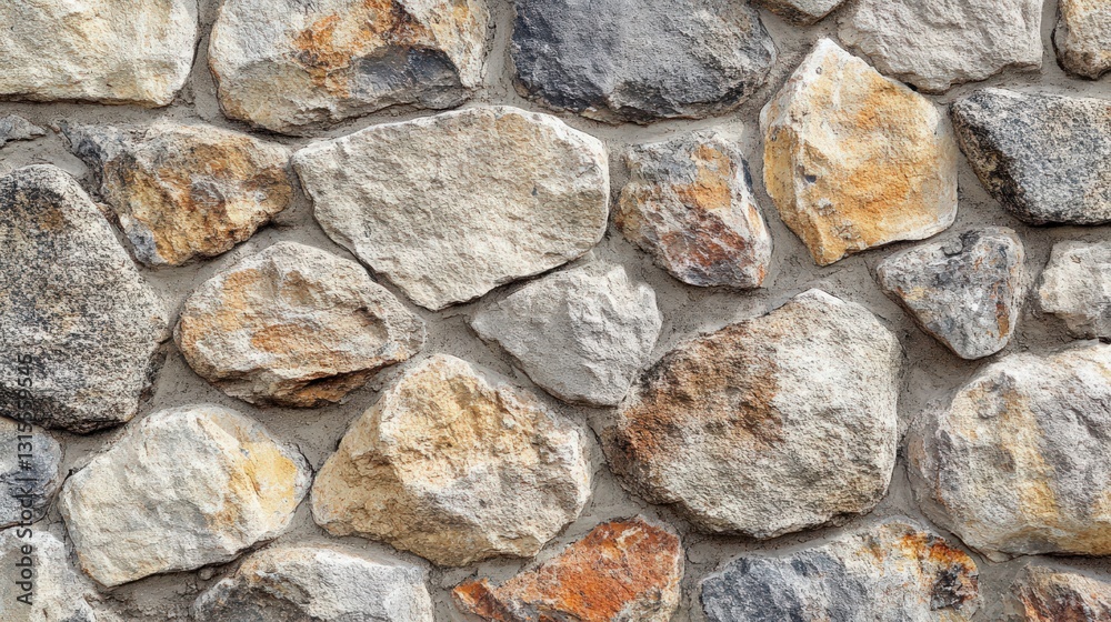 Detailed close-up of rustic stone wall architecture for construction design Detailed close-up of rustic stone wall architecture for construction design