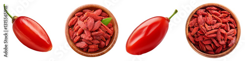 Goji isolated on transparent background 