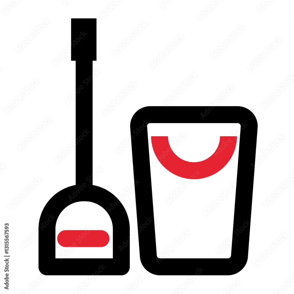 A Simple Yet Powerful Image Depicting A Cleaning Broom And Bucket, Ready For A Fresh Start, With Bold Lines And A Vibrant Red Accent A Simple Yet Powerful Image Depicting A Cleaning Broom And Bucket, Ready For A Fresh Start, With Bold Lines And A Vibrant Red Accent